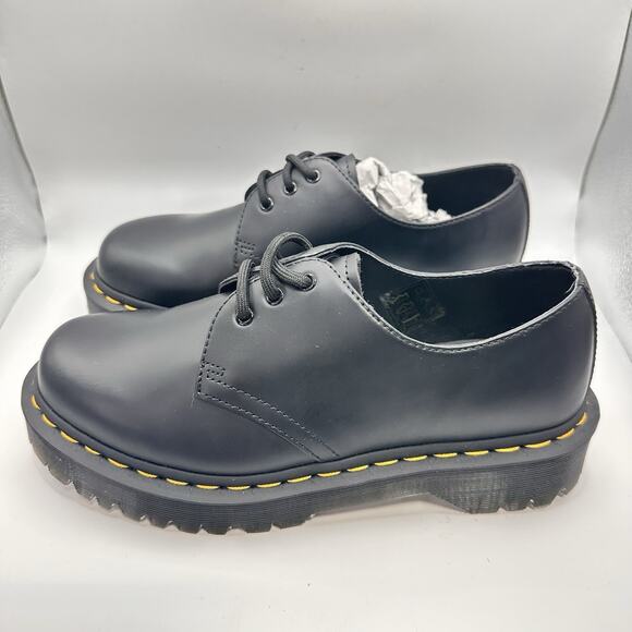 Dr Martens 1461 Bex Platform Shoes Womens 8 EU 39 Oxford Laced Black Boho NWOB - Picture 6 of 10